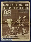 1968 European Cup semi-final AS newspaper of Madrid dated 16 May 1968 with match report Real