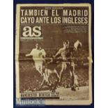 1968 European Cup semi-final AS newspaper of Madrid dated 16 May 1968 with match report Real