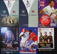 Special Matches Rugby Programmes (6): Nice variety - Varsity Matches 2011 & 2014 (marking WW1
