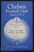 1951/52 FA XI v Royal Air Force Football programme played at Stamford Bridge on October 24th, single
