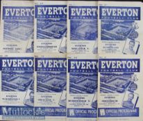 1948/49 Everton home programmes v Middlesbrough, Newcastle Utd, Sunderland, Manchester City (FAC),