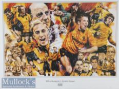 Wolverhampton Wanderers Golden Greats Colour Print by Graham Griffiths measures 69x54cm approx.