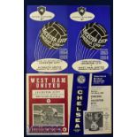 4x Leicester City Football League Cup football programmes to include 65 Chelsea v Leicester City, 64