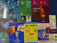 Selection of Cup Finals programmes to include European Cup Finals 1963, 1971 + North Stand seat