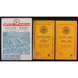 1951 Five Nations Rugby Programme Trio (3): Scotland v champions-to-be Ireland (5-6) & v Wales (19-