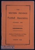 1928 The Western Province Football Association Handbook containing articles of Constitution and