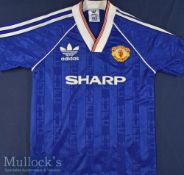 Manchester Utd Adidas blue away Sharp shirt, Boys size, unused. Good.