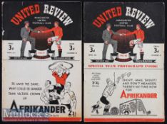 1946/47 Manchester United v Wolverhampton Wanderers football programme date 5 Apr, writing
