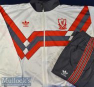 Liverpool FC Adidas track suit in Red/White/Grey colours, size 42/44, complete in original packaging