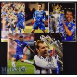 5x Signed Chelsea Colour Photographs Andre Flo, Cole, Cech, Merson, measuring 30x21cm approx.