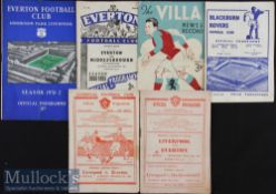 Everton home friendly match programmes 1950/51 Middlesbrough, 1951/52 Blackpool. Also league match