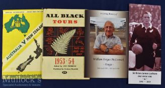 Scarce Special NZ Rugby Bundle (4): Attractive 80pp NZ All Blacks Tours 1905-1954 Brochure, produced