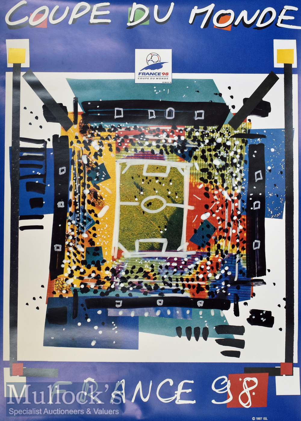 1998 World Cup Posters: Coupe Du Monde France 98, 2 examples still in original postal tubes unopened - Image 4 of 4