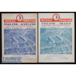 1949 England v France and Scotland Rugby Programmes (2): The usual Twickenham offerings for the