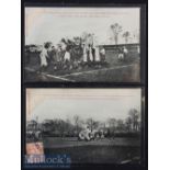 Rare 1909 French Rugby Picture Postcards (2): Two postcards, unused though one bearing stamp,