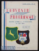 Scarce 1937 NZ v South Africa Rugby Programme: Issue from the deciding 3rd test, won by the