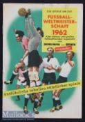 Scarce 1962 World Cup Booklet ‘Jacobs Kaffee’ in German most match scores filled in neatly, with