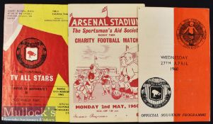 1960 Sportman’s Aid Society Charity Football Match Programme plus TV All Stars XI v An International