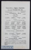 Very Rare 1910 Cheshire v Lancashire Rugby “Branscombe” Programme: Neighbouring counties’ clash at