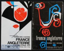 1966/1970 France v England Rugby Programmes (2): 13-0 and 35-13 wins over the English ‘Rosbifs’,
