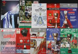 WRU Cup Final & Semis Rugby Programmes (9): Finals of 1998, 1999 & 2000 and Semis from 1995 &