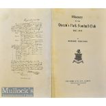 History of the Queen’s Park Football Club 1867-1917 Book by Richard Robinson, published by Hay