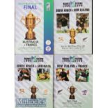 1999 Rugby World Cup Final etc Programmes (4): A5 glossy packed issues from Australia’s win over