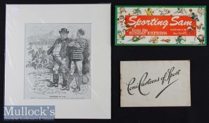 Rugby & Sport Cartoon Collection (3): Mounted well known late 19th century ‘Punch’ cartoon, John