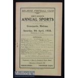 1933 Melrose Rugby Sevens Programme: 8pp yellow paper issue in very good condition for age,