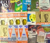 Selection of Manchester Utd programmes in red binder to include 1957/58 v WBA (FAC), 1968 European