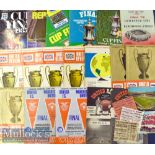 Selection of Manchester Utd programmes in red binder to include 1957/58 v WBA (FAC), 1968 European