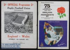 1931 England v Wales Rugby Programme etc (2): An 11-11 draw as the visitors edged nearer that