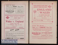 1955 Wales v England Schools Rugby Programmes (2): Both at Cardiff Arms Park, the issues for the