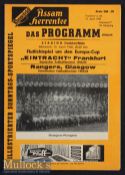 1959/60 Eintracht Frankfurt v Rangers Football programme European Cup played April 13th, orange