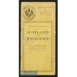 Rare 1914 Scotland v England Rugby Programme: Iconic document from more than a century back, the