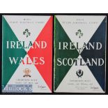 1956 Ireland Home Rugby Programmes (2): Issues v Scotland (won 14-10) and champions Wales, who