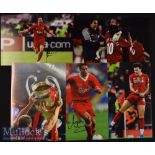 7x Signed Liverpool Colour Photographs Redknapp, Jones, Shaqiri, measuring 30x21cm approx.