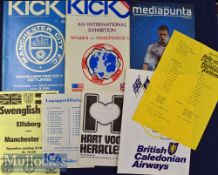 Selection of Manchester City away tour match football programmes to include 1978 Heracles ’74 (