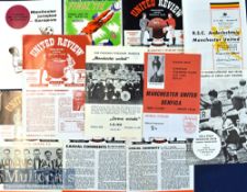 Collection of Manchester Utd very rare football match programmes, all mint reproductions, to include