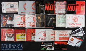 Selection of Manchester United Season Ticket Booklets from 1980s onwards to 2001 includes some cards