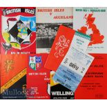 1977 British & I Lions in NZ Rugby Programmes (9): at Wairarapa-Bush, Taranaki, Manawatu/Horowhenua,