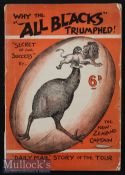 Very Rare 1905 Rugby Book on the NZ All Blacks: “Why the All Blacks Triumphed”, 104pp softback