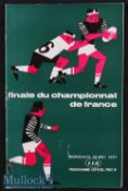1967 French Rugby Championship Final Programme: 32pp magazine style issue for Begles v Montauban