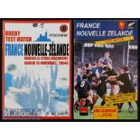 1995/2000 France v NZ Rugby Programmes (2): Nice pair, the first from Paris in traditional style,