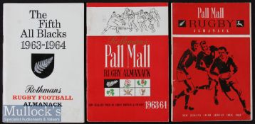 1960/1963-4 Rothmans Pall Mall Rugby Almanacs (2): The popular compact pre-tour guides - the NZ