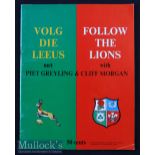 1974 Invincible British Lions Rugby Preview Brochure: ‘Follow the Lions’: Cliff Morgan and Piet