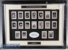 Signed Sir Tom Finney England Football Legends Print with a selection of printed images and