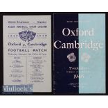 1945 & 1946 Oxford v Cambridge Varsity Match Rugby Programmes (2): Nice pair, the quite rare first