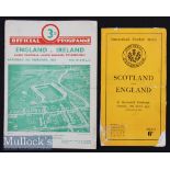 1950 England-Ireland & Scotland-England Rugby Programmes (2): Standard Twickenham 4pp issue for 3-