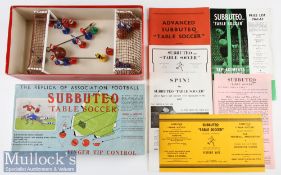 1962 Subbuteo Table Soccer Football Combination Set with instructions, goals, players and ball, in